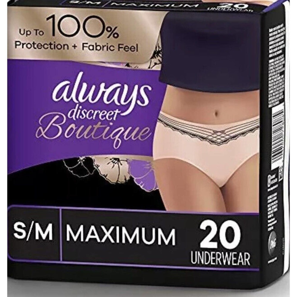 - Always Discreet Boutique High Rise Incontinence, 20 Count